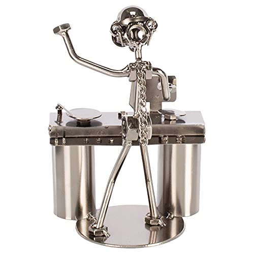 Broadway Gift Disc Jockey Dj Spinner Silver Tone 6 Inch Table Metal Decorative Musician Tabletop Figurine #TOP5