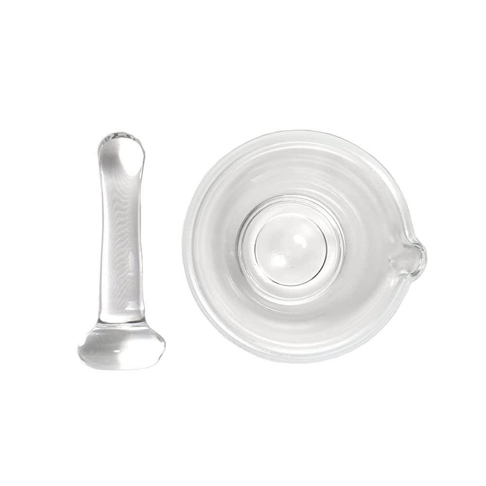 KENZIUM Mortero con Mano 100 ml Vidrio Laboratorio