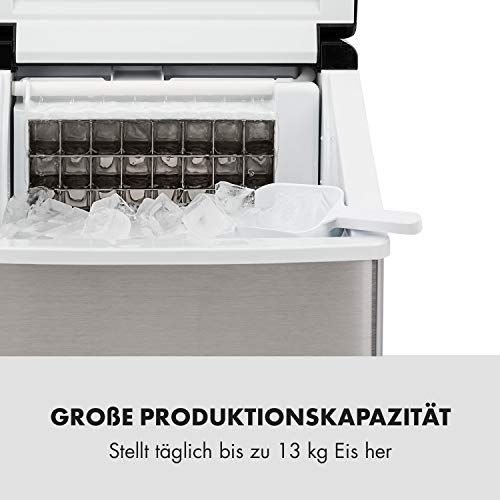 Klarstein Eiswürfelmaschine Klein, 2,5L Eiswürfelbereiter, für Mittelgroße, Klare Eiswürfel, Schnelle Mini, mit Sicherheitsalarm, 13kg/24h – Bild 6