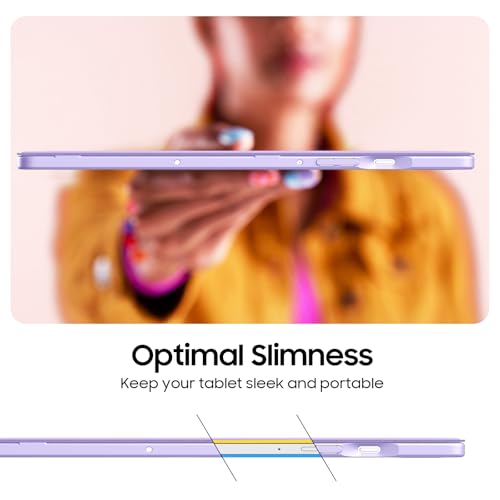 Image of Fintie Clear Case for Samsung Galaxy Tab S10 Lite /S10 FE /S9 FE 10.9'' | Tri-Fold Stand, Shockproof TPU Bumper, Auto Wake /Sleep, for Office & Entertainment, Fantasy Ombre