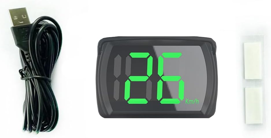 Car HUD Headup Display MPH GPS Digital Speedometer with LED Large Font Display for Car Truck SUV Motorcycle(With Car Charge Adapter,MPH)
