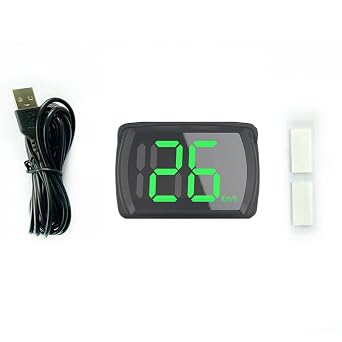 شاشة عرض الرأس HUD للسيارة MPH GPS عداد السرعة الرقمي مع LED عرض الخط الكبير لسيارة SUV لشاحنة السيارات مع محول شحن السيارة ، MPH