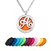 Third Time Charm A Letter Monogram Initial Necklace Aromatherapy Essential Oil Diffuser Necklaces Pendant,12 Refill Pads