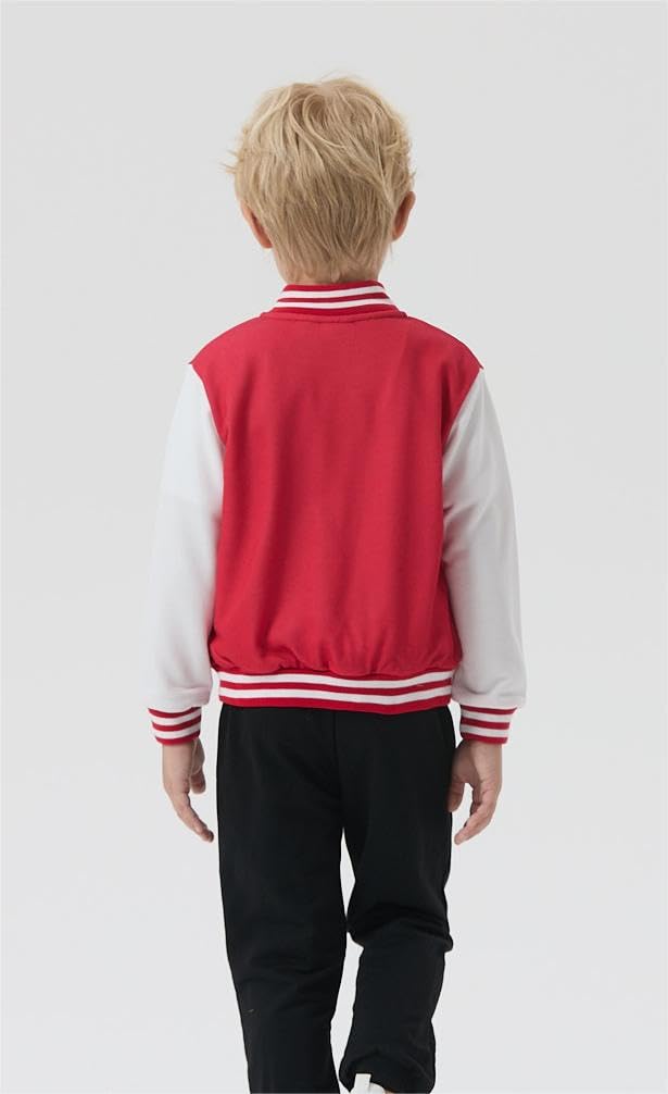 Disney Minnie Mouse Mickey Mouse Stitch - Chaqueta bomber universitaria ligera con botones para niños pequeños y grandes