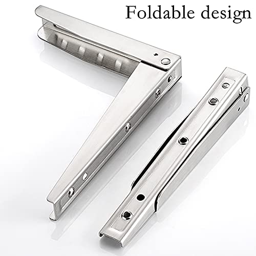 Support d'étagère pliant flottant et table murale rabattable en acier - 4