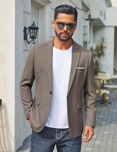Image of COOFANDY Mens Blazer Casual Sport Coats Lightweight Sports Jacket | One Button, Notched Lapel, 4 Functional Pockets, Double Back Vent, Classic Fit, Ideal for Weddings & Proms & Parties