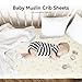Synrroe Fitted Muslin Crib Sheets, Stretchy Crib Bed Sheets for Babies Girls 28