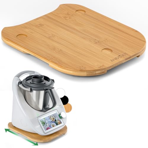 ANBOXIT Planche Coulissante pour Thermomix TM6/TM5, Planche Support pour Thermomix, Bambou Bois Plateau/Slider pour Thermomix - Bambou