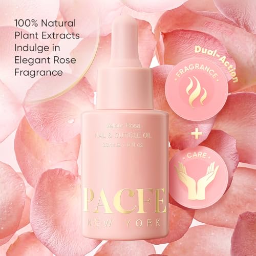 Pacfe Cuticle Oil for Dry Cuticles – Hydrating Nail & Cuticle Care with Jojoba, Rose Oil & Vitamin E