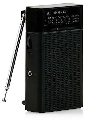 Audiobox Portable Radio | Am/Fm, 2Aa Battery Operated With Long Range Reception For Indoor, Outdoor | Radio With Speaker & Headphone Jack #TOP1
