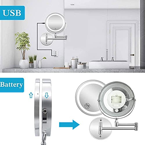 Miroir de rasage extensible pivotant pour une vision nette
