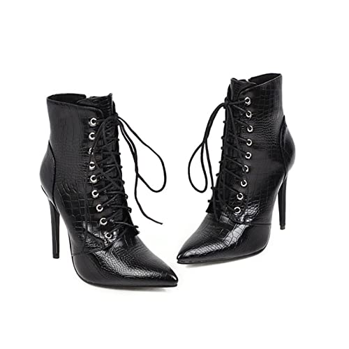 Bottes aiguilles pôle danse avec lacets et bout pointu tendance