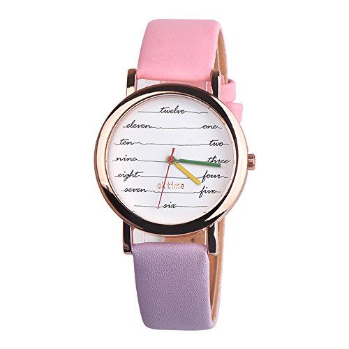 Womens Geneva Quartz Wrist Watches,Hengshikeji OKTIME Fancy Womens Electrocardiogram Casual Leather Analog Quartz