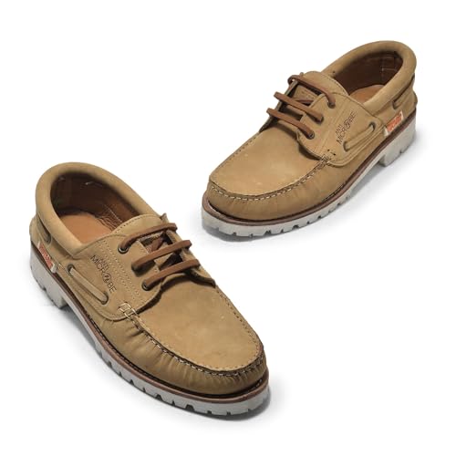 Image of Woodland Men Camel Boat Shoes