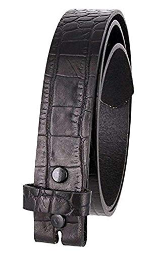 Belts.com Crocodile Embossed Leather Belt, 1-3/8