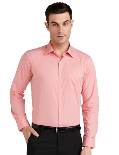 Image of Van Heusen Men Cotton Solid Regular Fit Shirt