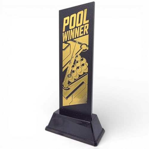Trophée de billard Pool Winner en acrylique et métal avec finition dorée