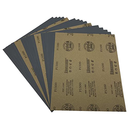 AutKerige 1500 Grit Wet Dry Sandpaper, 15PCS 9x11 Inch