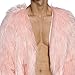 QOAAIE Mens Open Front Faux Fur Long Coat Warm Solid Color Cardigan Furry Overcoat Winter Fashion Thicken Fluffy Outwear (Pink,X-Large)