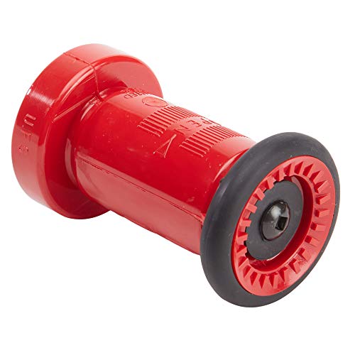 Heavy Duty Plastic 2" Fire Nozzle (NPSH) with Durable Rubber Bumper - Red - Thumbnail 4