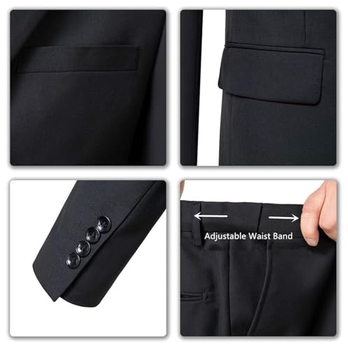 3 Piece Men Slim Fit Suits Wedding Groomsmen Prom Business Suit One Button Blazer Jacket Vest Pants Tuxedo Set2