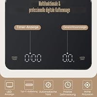Digitale Kaffeewaage mit Timer, Espressowaage 3 kg/0,1 g, Präzisionswaage, Hohe Präzision, Wiederaufladbare Coffee Scale mit LED-Display, Tragbare Digitale Küchenwaage mit Automatischer Zeitmessung – Ansicht 7