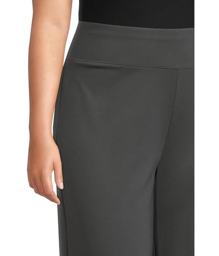 Women's Plus Size High-Waisted Full Length Pants, Graphite4