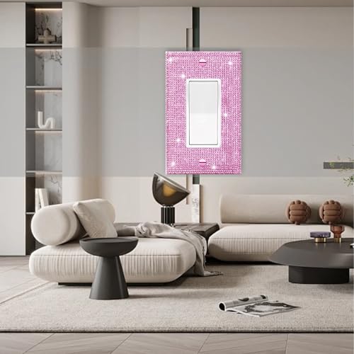 Image of Shiny Pink Rhinestones Outlet Covers Light Switch Plate Decorative Switch Plates And Outlet Covers Rhinestones Outlet Covers Wall Plate Decorative