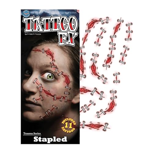 Tinsley Transfers Stapled Trauma Temporary Tattoo FX Kit