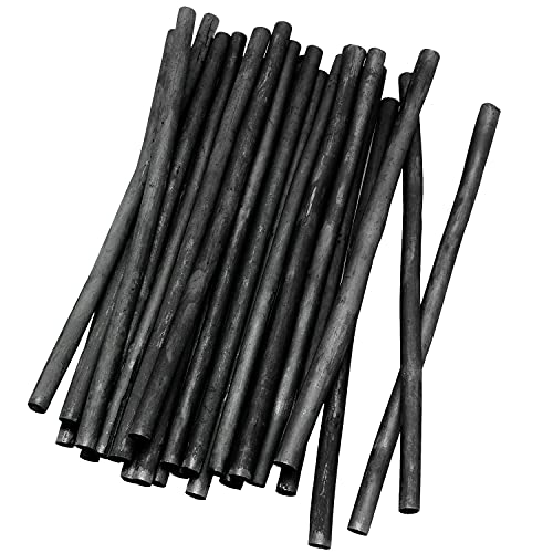 Bllndx Charcoal Sticks 25Pcs 5-7Mm Dia Black Vine Willow Sketch Charcoal Pencils For Drawing, Sketching, And Fine Art #TOP2