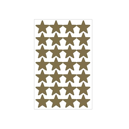 10 x Herlitz Deko-Sticker Motiv 4 selbstklebend Sterne Gold VE=3 Blatt