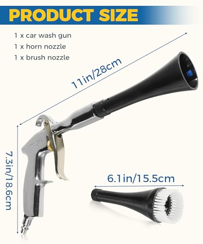 UBOG Vortex Air Gun,Ultra Air Blaster,Car Accessories Vortex Cleaning Gun,High Pressure Air Blow Gun with 2 Set Nozzle,Car Detail Air Blower Gun,for Vehicle Upholstery Carpet Seat Interior Cleaning - Thumbnail 2