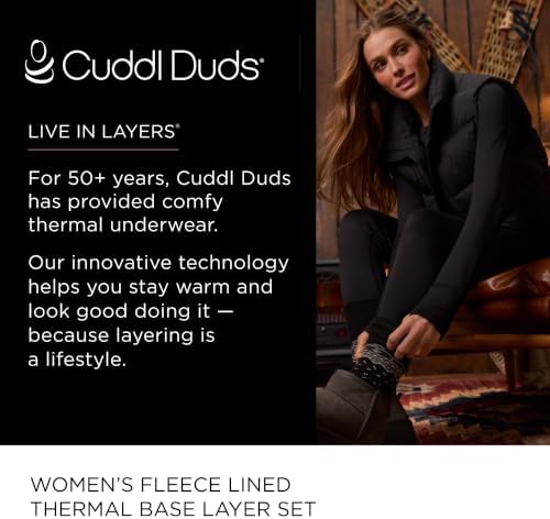 Cuddl Duds Heavyweight 2 Piece Sets Base Layer Thermal Underwear for Women - 2