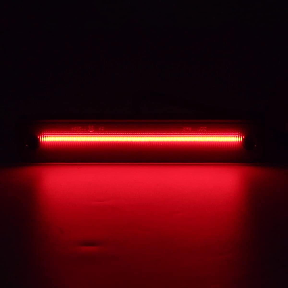 GTINTHEBOX Smoked Lens Red LED Rear Side Marker Light for 2003-2009 Hummer H2 Side Fender Lamps