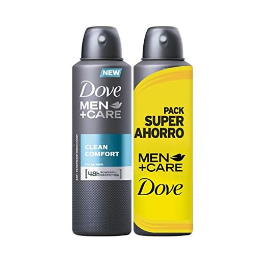 Dove Men Pack Ahorro Desodorante Clean Comfort - 2 Paquetes de 2 x 200 ml - Total: 800 ml
