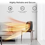 Small Portable Space Heater for Indoor Use - Lutntc 1500W/750W Safe and Quiet Ceramic electric Heater Fan, Heat Up 200 Square Feet for Room, Office, Desk - Image 5