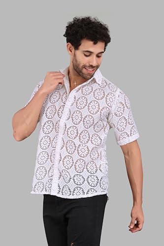 Image of Wear a net Shirt Over a Contrasting t-Shirt or Tank top for a Stylish Layered Look.