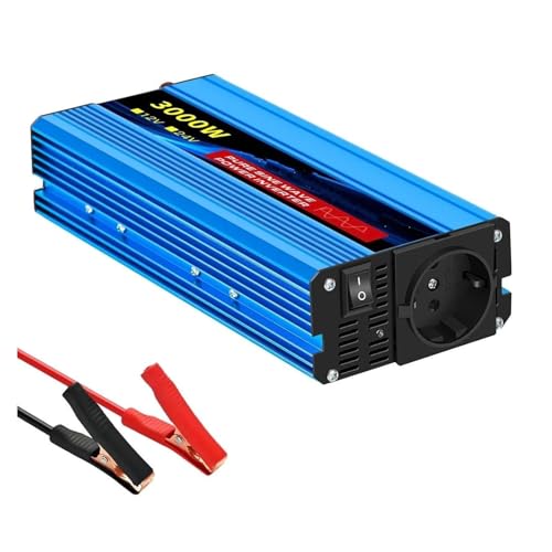 Convertisseur 12V 220V pure sinus onduleur tension 3000W pour batterie voiture