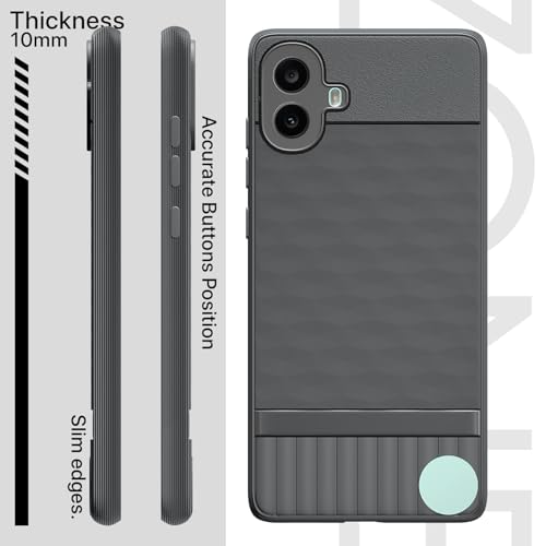 Image of Outlouders Bumper Case for CMF by Nothing Phone 1 5G | Full Camera Protection | TPU Soft Flexible Shockproof Back Cover (Grey)