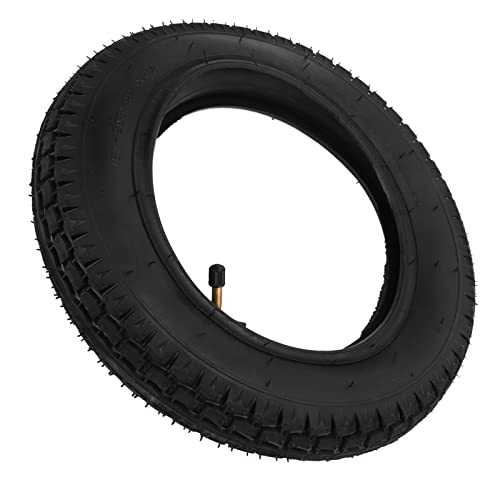 Scooter Tire and Tube, 12 1/2x2 1/4 Tire Tube Set Rubber Inner Outer Tyre Pneumatic Tire Replacement with Angled Valve Stem for Electric Bicycle Stroller