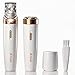 2-in-1 Epilator for Women, Facial Hair Remover with LED Light, Waterproof Mini Portable Lipstick Design, Epilate and Shave, Painless Hair Removal Device for Face, Bikini Area, Lip, Chin, Legs & Arms