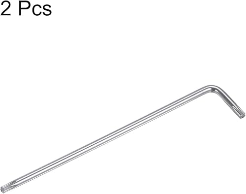 Miniatura 3 de HARFINGTON 2 unids T15 a prueba de manipulaciones Torx Star Key Bit Llave en forma de L 3.98 "brazo largo de acero de alto carbono herramienta de