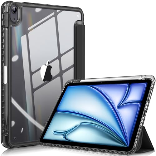 Fintie Hybrid Slim Case for iPad Air 11-inch M4/M3/M2 (2026/2025/2024), iPad Air 5th/4th Generation (2022/2020) 10.9 Inch - Shockproof Cover with Clear Back Shell & Pencil Holder, Classic Black by FINTIE - Used condition - US$11.19