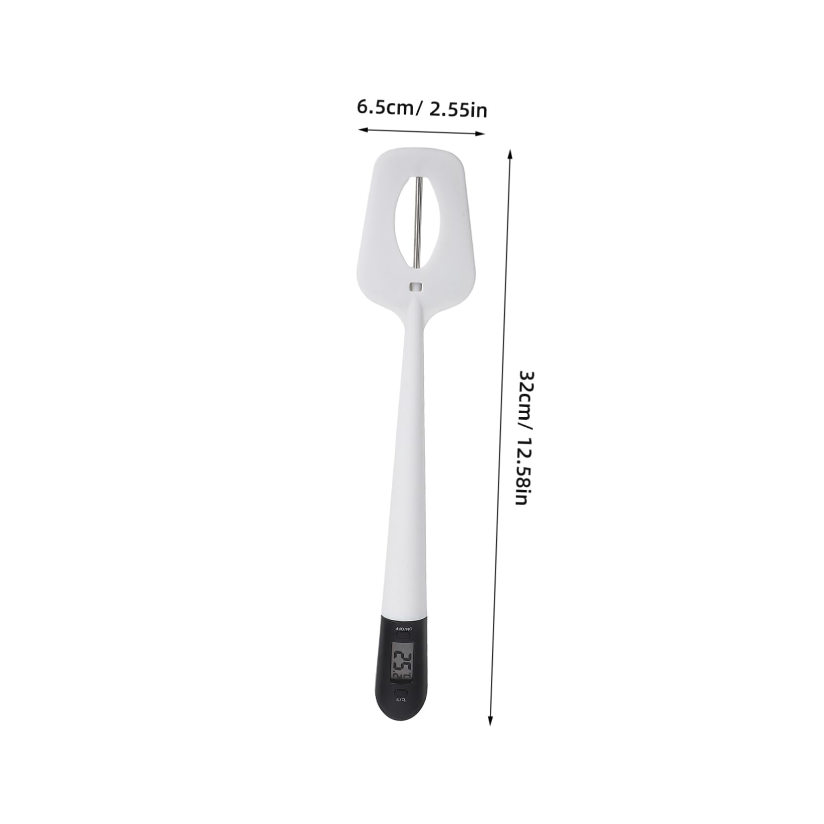 COHEALI 1 Set Silicone Spatula with Digital Temperature Reader Instant Read Sauce Thermometer for Candy Chocolate Jams High Precision LCD Display with Pot Clip Durable Accurate Cooking