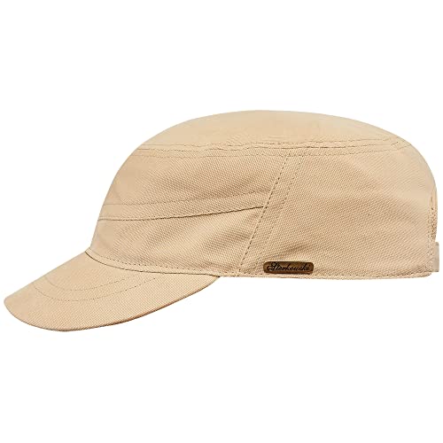 Sterkowski Gorro de Patrulla | 100% algodón gorra con visera para hombre y mujer | Gorra plana de verano cómoda y ligera, beige, 62-63