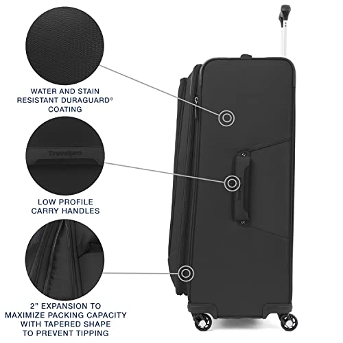Travelpro Maxlite 5 Softside Expandable Luggage With 4 Spinner Wheels, Lightweight Suitcase, Men And Women, Black, Checked-Large 29-Inch #TOP2