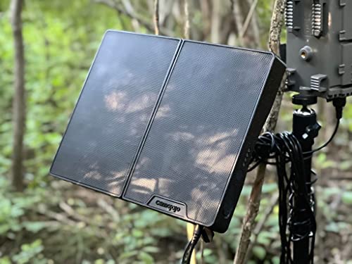 Camojojo Double Trail Camera Solar Panel 12V/1A 5.5V/1.5A Foldable Solar Charger Kit Waterproof Ip66 With Build-In 3000Mah Rechargeable Lithium Polymer Battery Hunting Accessory #TOP2