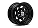 Mammoth 8 Black Wagon Wheel Edition Steel Wheel; 15x8 Compatible with 97-06 Jeep Wrangler TJ