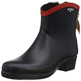 Mit einer kleinen Ferse ist der feminine und elegante Regenstiefel leicht zu kombinieren mit jedem Outfit. Das Kunstfellfutter hält im Winter warm.