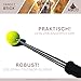 ASCO Target Stick - Target Stab für Hunde Katzen Targettraining - Targetstick ausziehbar mit Softball - Edelstahl Targetstab mit Teleskopfunktion, schwarz